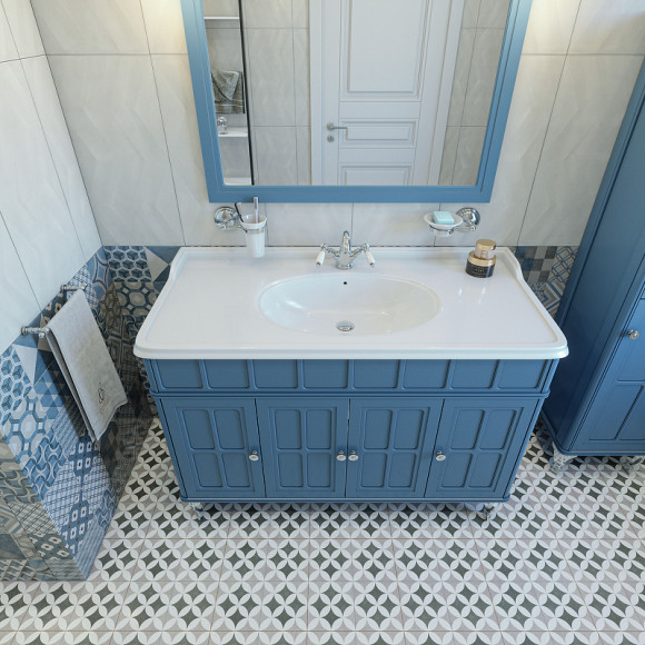 Тумба под раковину Caprigo Borgo 120 33425-B136 Синяя матовая Тумба под раковину Caprigo Borgo 120 33425-B136 Синяя матовая