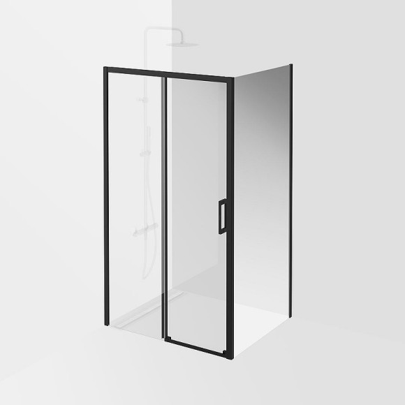 Душевая дверь Kerama Marazzi Vetro 110 VE.110.SD.BLK.M профиль Черный матовый стекло прозрачное Душевая дверь Kerama Marazzi Vetro 110 VE.110.SD.BLK.M профиль Черный матовый стекло прозрачное