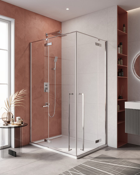 Душевой уголок Cezares Liner 120x90 L LINER-AH-2-120/90-C-Cr-L профиль Хром стекло прозрачное