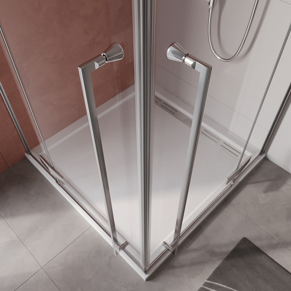 Душевой уголок Cezares Liner 120x90 L LINER-AH-2-120/90-C-Cr-L профиль Хром стекло прозрачное