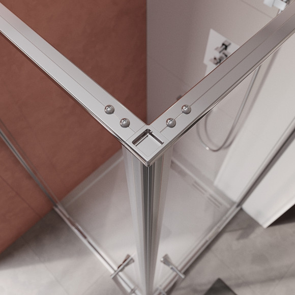 Душевой уголок Cezares Liner 120x90 L LINER-AH-2-120/90-C-Cr-L профиль Хром стекло прозрачное