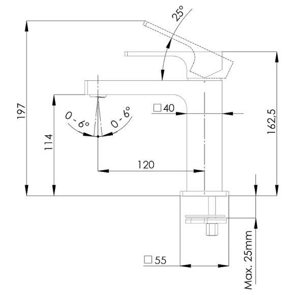 Смеситель для раковины Remer Absolute AU12 Хром Смеситель для раковины Remer Absolute AU12 Хром