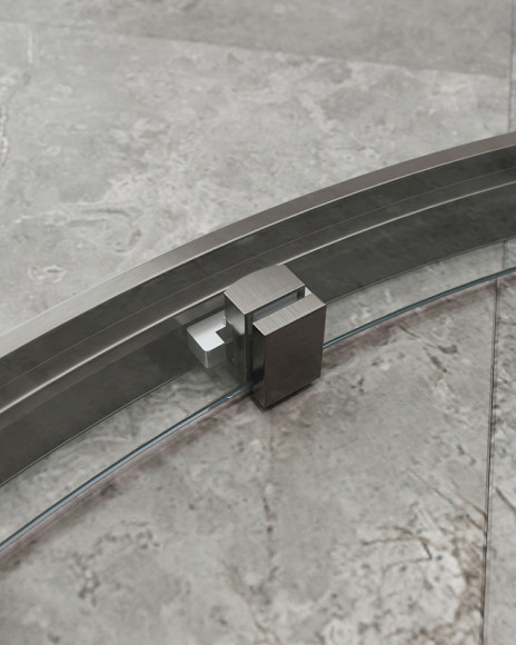 Душевой уголок Cezares Molveno 110x110 MOLVENO-R-11-90+20-C-GM-IV профиль Оружейная сталь стекло прозрачное