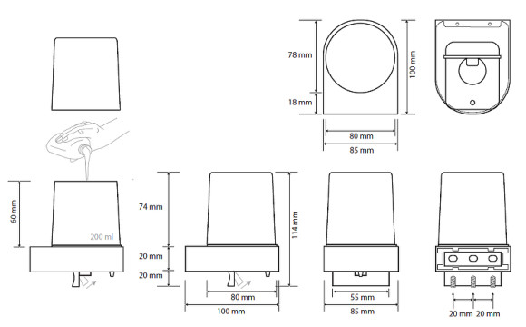 Дозатор для жидкого мыла Bemeta Dark 104309320 Черный матовый Дозатор для жидкого мыла Bemeta Dark 104309320 Черный матовый
