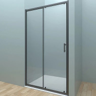 Душевая дверь Veconi Vianno VN-72B 120 VN72B-120-01-C4 профиль Черный матовый стекло прозрачное