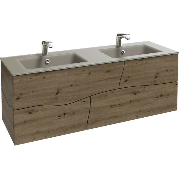 Тумба под раковину Jacob Delafon Sherwood 140 EB1835RU-P13 подвесная Состаренный дуб Тумба под раковину Jacob Delafon Sherwood 140 EB1835RU-P13 подвесная Состаренный дуб