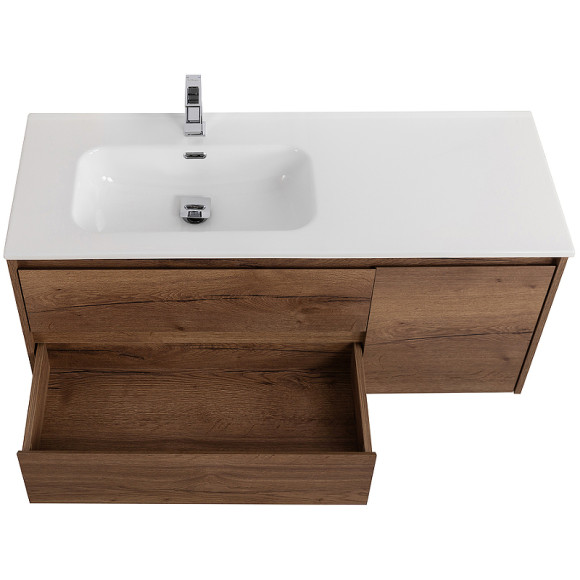 Тумба под раковину BelBagno Kraft 120 L KRAFT-1200-2C-1A-SO-RT-L подвесная Rovere Tabacco Тумба под раковину BelBagno Kraft 120 L KRAFT-1200-2C-1A-SO-RT-L подвесная Rovere Tabacco