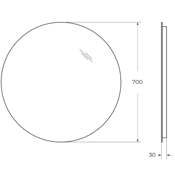 Зеркало BelBagno 70 SPC-INT-700-LED с подсветкой круглое Зеркало BelBagno 70 SPC-INT-700-LED с подсветкой круглое