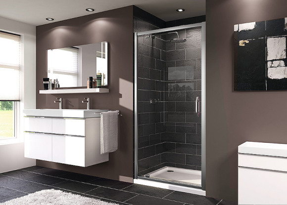 Дверь в нишу Huppe Serie X1 90 140703.069.321 (120703.069.321) профиль Хром стекло прозрачное