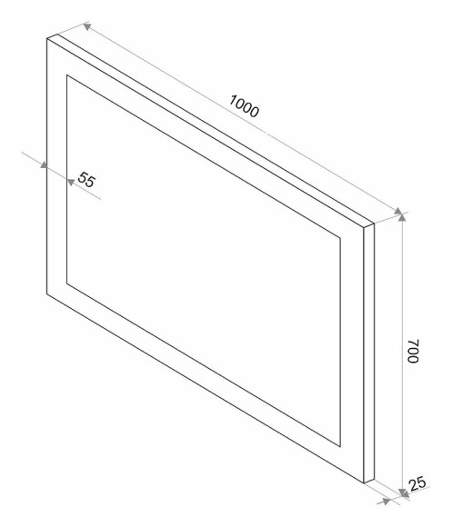 Зеркало Art&Max Soli AM-Sol-1000-700-DS-F-H с подсветкой с сенсорным выключателем Зеркало Art&Max Soli AM-Sol-1000-700-DS-F-H с подсветкой с сенсорным выключателем