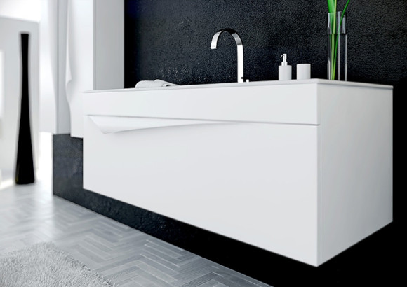 Тумба под раковину Clarberg Papyrus 100 PAP0110 подвесная Белая