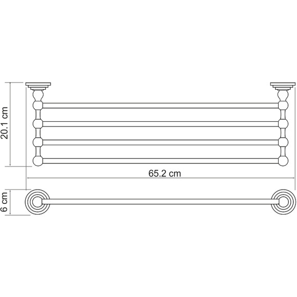 Полка для полотенец WasserKRAFT Ammer K-7011 Хром матовый Полка для полотенец WasserKRAFT Ammer K-7011 Хром матовый