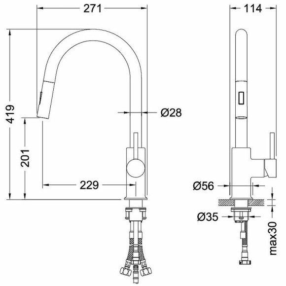 Смеситель для кухни Aquatek Европа AQ1384CR Хром Смеситель для кухни Aquatek Европа AQ1384CR Хром