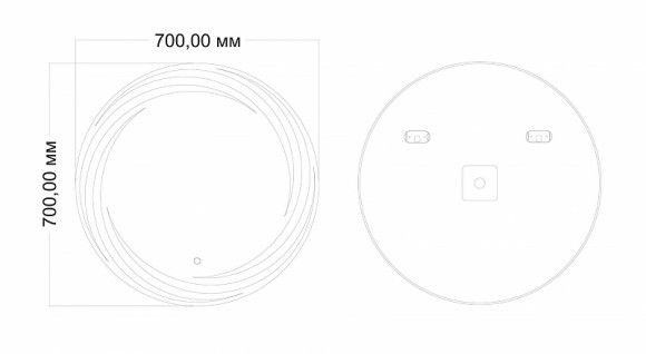 Зеркало Art&Max Romanic AM-Rom-700-700-DS-F с подсветкой с сенсорным выключателем