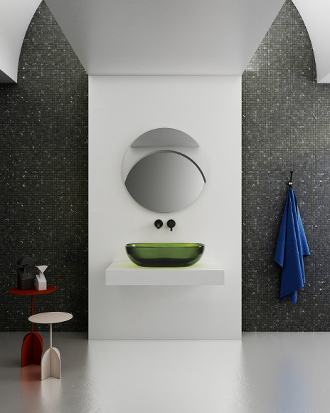 Раковина-чаша Abber Kristall 60 AT2805Emerald Зеленая