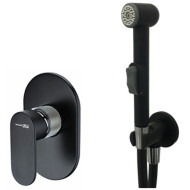 Гигиенический душ со смесителем WasserKRAFT Elbe A117451 Черный матовый