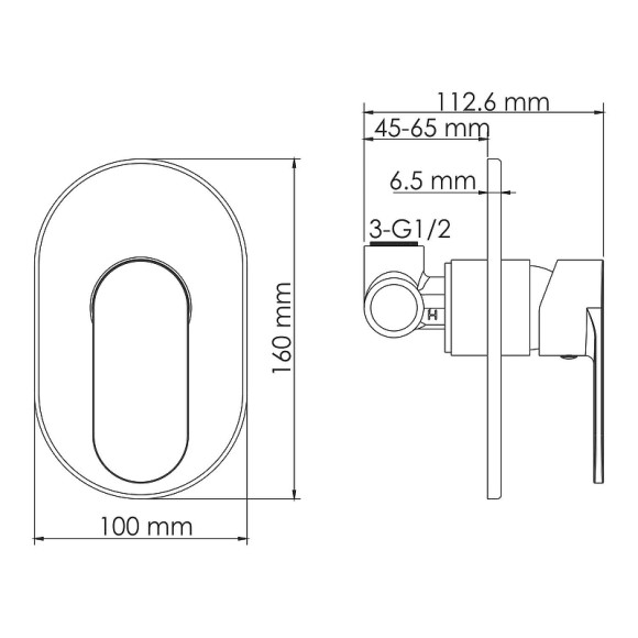 Гигиенический душ со смесителем WasserKRAFT Elbe A117451 Черный матовый