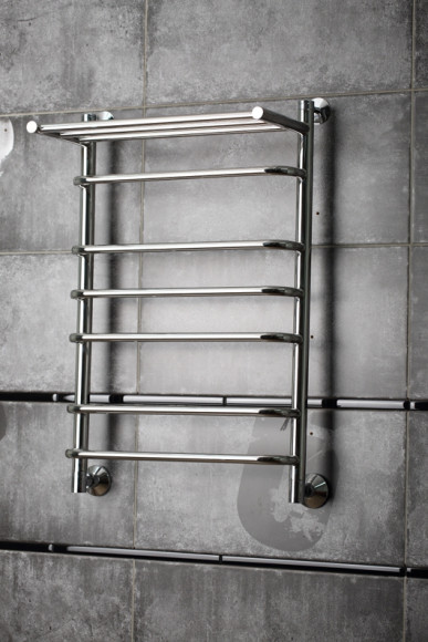 Водяной полотенцесушитель Тругор Идеал 3 П НП 80x50 с полкой Хром