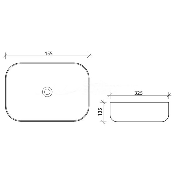 Раковина-чаша Esbano Martel S 45 ESRNMARTS Белая