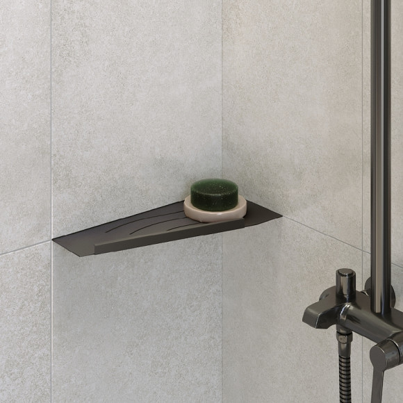 Металлическая полка RGW MT-11B L 49279911-04L угловая Черная Металлическая полка RGW MT-11B L 49279911-04L угловая Черная