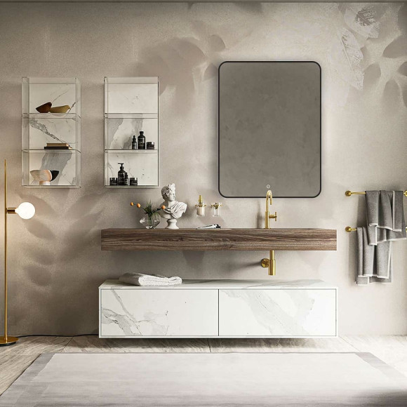 Зеркало Vincea 60 VLM-3VC600B с подсветкой Черное с сенсорным выключателем и диммером Зеркало Vincea 60 VLM-3VC600B с подсветкой Черное с сенсорным выключателем и диммером