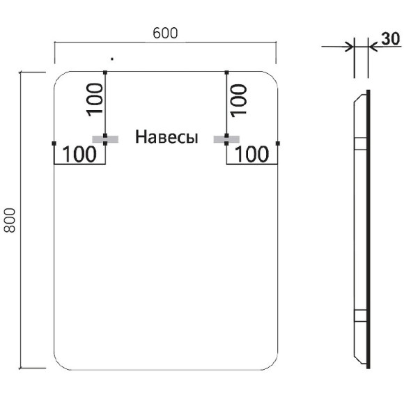 Зеркало Vincea 60 VLM-3VC600B с подсветкой Черное с сенсорным выключателем и диммером Зеркало Vincea 60 VLM-3VC600B с подсветкой Черное с сенсорным выключателем и диммером