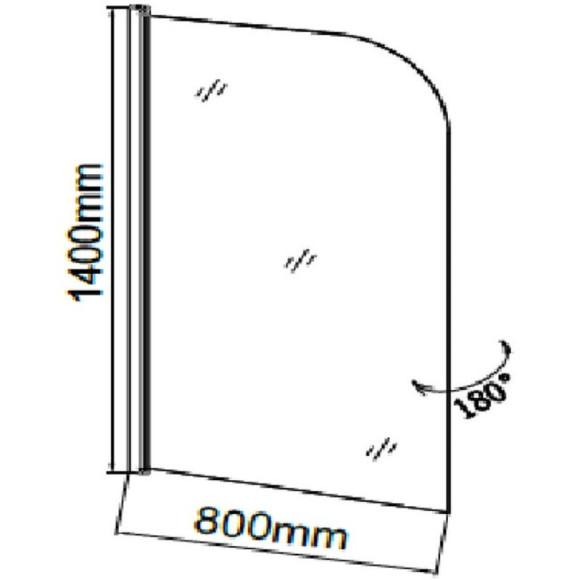 Шторка на ванну Grossman GR-100 80 Хром Шторка на ванну Grossman GR-100 80 Хром