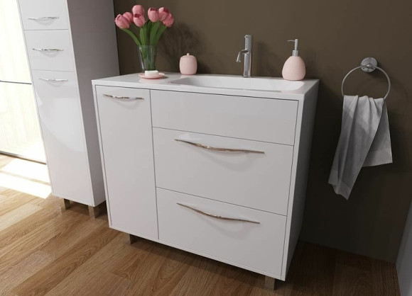 Тумба с раковиной Эстет Barcelona 90 R ФР-00003598 Белая Тумба с раковиной Эстет Barcelona 90 R ФР-00003598 Белая