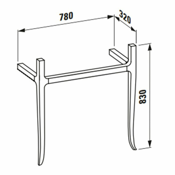 Консоль под раковину Laufen The New Classic 78 4.0607.2.085.629.1 Орех Консоль под раковину Laufen The New Classic 78 4.0607.2.085.629.1 Орех