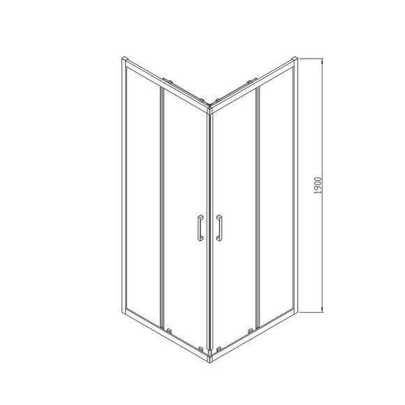 Душевой уголок Vincea Alpha 100x100 VSS-3AL100CL профиль Хром стекло прозрачное