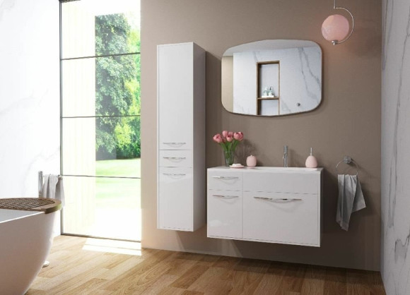 Шкаф пенал Эстет Barcelona 35 L ФР-00003588 подвесной Белый Шкаф пенал Эстет Barcelona 35 L ФР-00003588 подвесной Белый