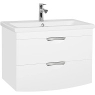 Тумба под раковину Style Line Жасмин 2 80 Люкс Plus ЛС-000010037 подвесная Белый глянец