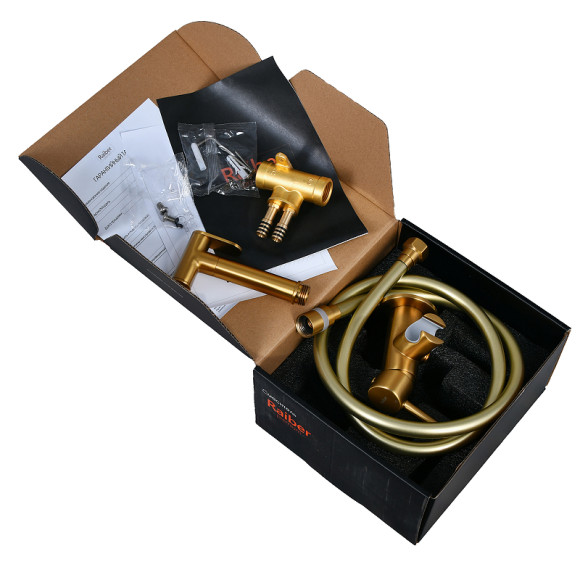 Гигиенический душ со смесителем Raiber Graceful RPG-009 Золото матовое Гигиенический душ со смесителем Raiber Graceful RPG-009 Золото матовое