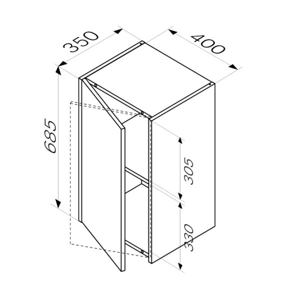 Подвесной шкаф AM.PM Func 40 M8FCH0402WM Белый матовый Подвесной шкаф AM.PM Func 40 M8FCH0402WM Белый матовый