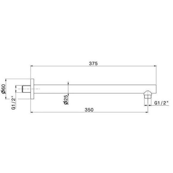 Кронштейн для верхнего душа Kerama Marazzi Eterna 29390XKM.59.067 Брашированная медь Кронштейн для верхнего душа Kerama Marazzi Eterna 29390XKM.59.067 Брашированная медь