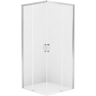 Душевой уголок New Trendy Prime Chrome 100х80 D-0298A/D-0295A профиль Хром стекло прозрачное Душевой уголок New Trendy Prime Chrome 100х80 D-0298A/D-0295A профиль Хром стекло прозрачное