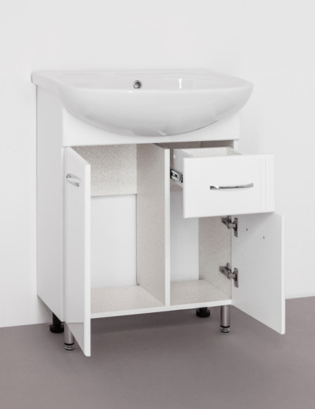 Тумба под раковину Style Line Эко Стандарт 11 Эрика 61 Белый глянец Тумба под раковину Style Line Эко Стандарт 11 Эрика 61 Белый глянец