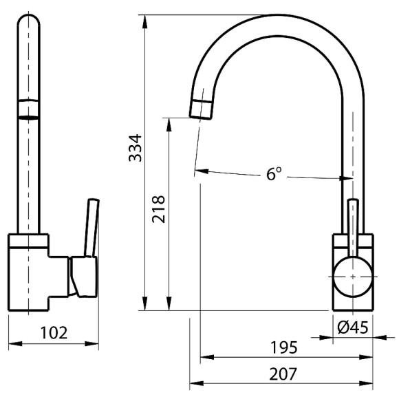 Смеситель для кухни Koller Pool Orion OR0500 Хром