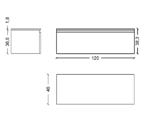 Тумба Boheme Armadi Art Flat Vallessi Uno-S 120 897-120-W подвесная Белый глянец