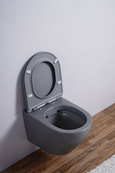 Унитаз Esbano Azalea ESUPAZALGM подвесной Серый матовый с сиденьем Микролифт