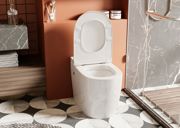 Унитаз Abber Bequem AC1115P приставной с сиденьем Микролифт