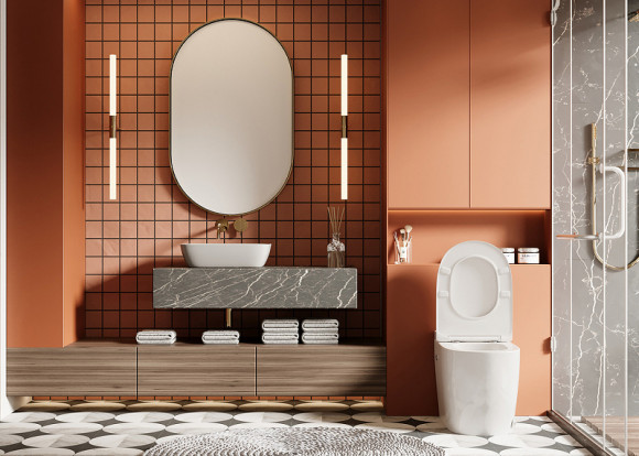 Унитаз Abber Bequem AC1115P приставной с сиденьем Микролифт