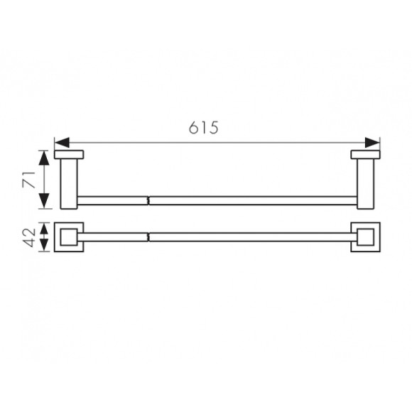 Полотенцедержатель Kaiser KH-4307 Бронза