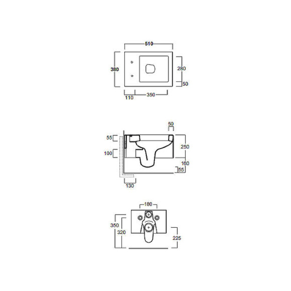 Унитаз Simas Frozen FZ18bi подвесной без сиденья