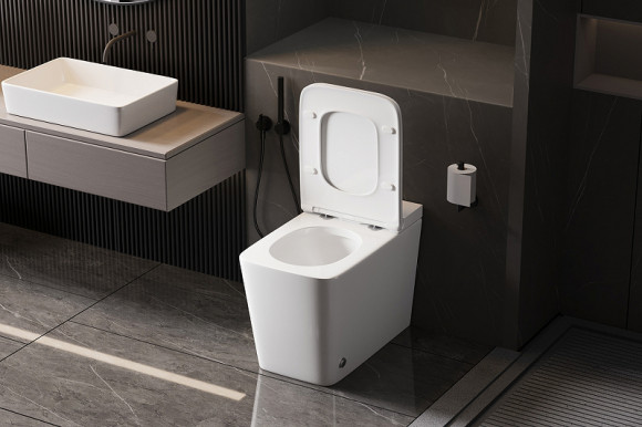 Унитаз Abber Rechteck AC1213P приставной с сиденьем Микролифт Унитаз Abber Rechteck AC1213P приставной с сиденьем Микролифт