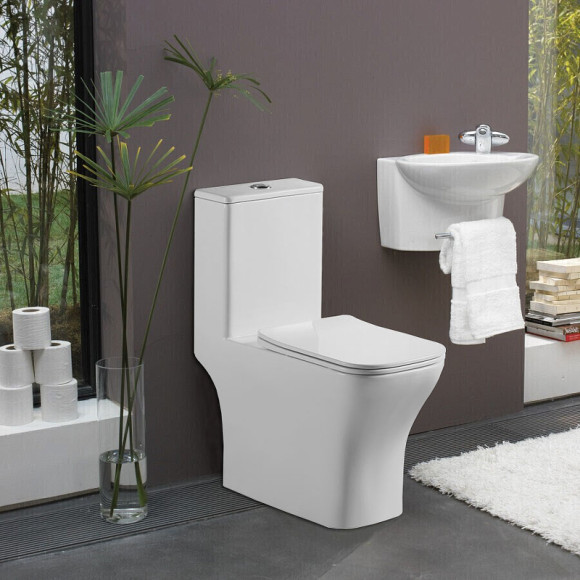 Унитаз моноблок Azario Lodi AZ-8617 с бачком и сиденьем Микролифт Унитаз моноблок Azario Lodi AZ-8617 с бачком и сиденьем Микролифт