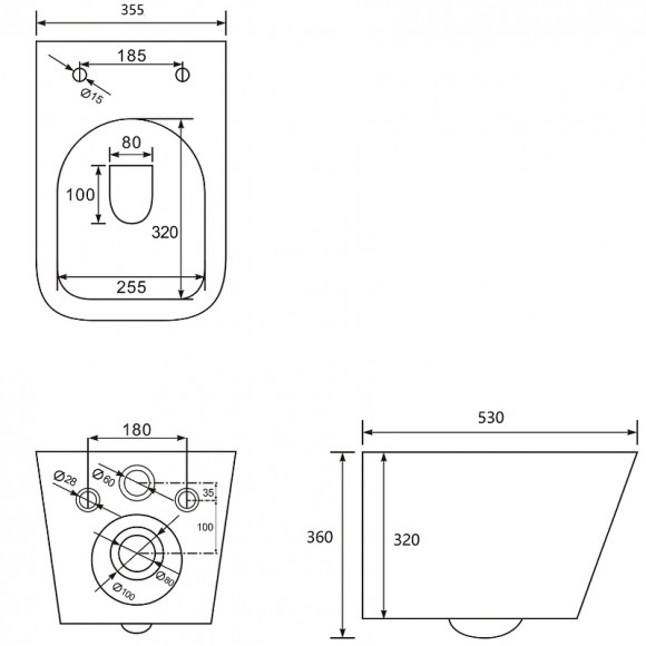 Унитаз Abber Rechteck AC1201T подвесной с сиденьем Микролифт Унитаз Abber Rechteck AC1201T подвесной с сиденьем Микролифт
