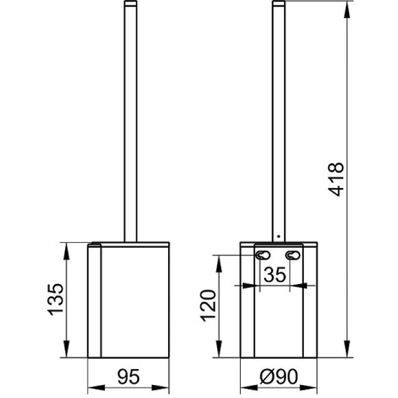 Ершик для унитаза Keuco Plan 14972370200 Черный матовый Ершик для унитаза Keuco Plan 14972370200 Черный матовый