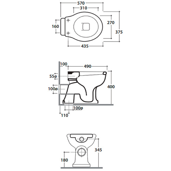Унитаз Globo Paestum PA002.BI приставной без сиденья Унитаз Globo Paestum PA002.BI приставной без сиденья