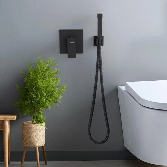 Гигиенический душ со смесителем Aquatek Либра AQ1619MB Черный матовый